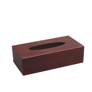 Mahogany wooden rectangular tissue box for hotel