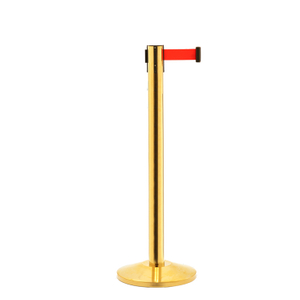 ES5355 Stainless Steel with Gold Chrome Finish Telescopic Isolation Stanchion for Hotel 