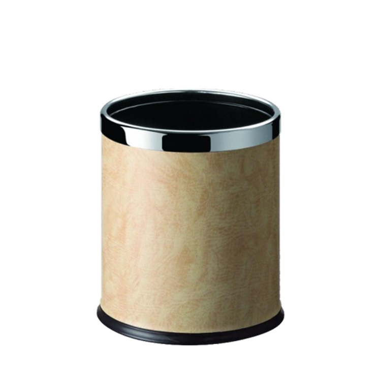 Hotel Ivory Leatherette Cover Trash Can