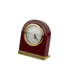 Easton Hotel Mahogany Color Wooden Body Gold Chrome Light Alarm Clock