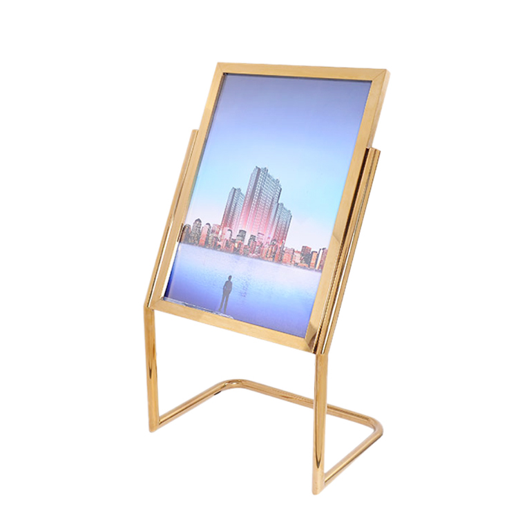 Easton Hotel L835 X W630 X H1220mm Stainless Steel Material Gold Chrome Finish Sign Stand